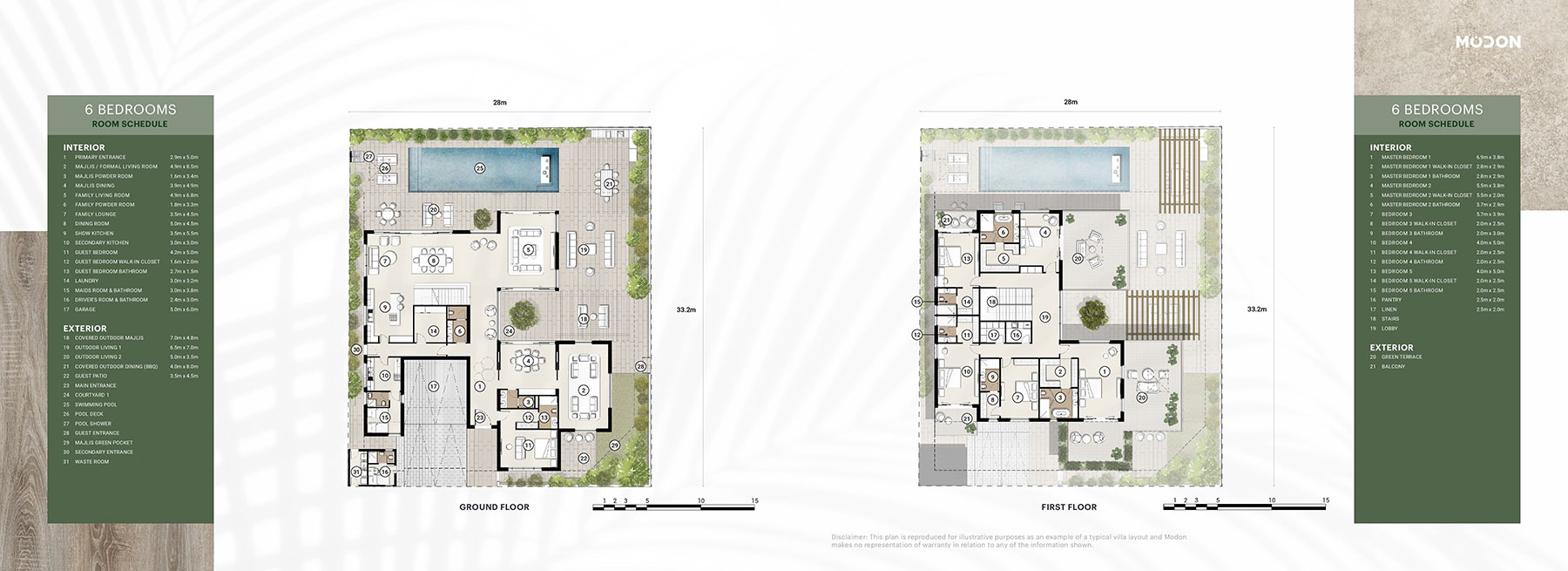 Sunset Bay 3 Bedroom Duplex Floor Plan
